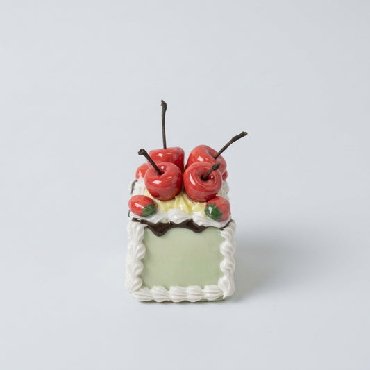 Aesthetic Ceramic Cake Topper, Handmade Fruit Cream Mini Cake