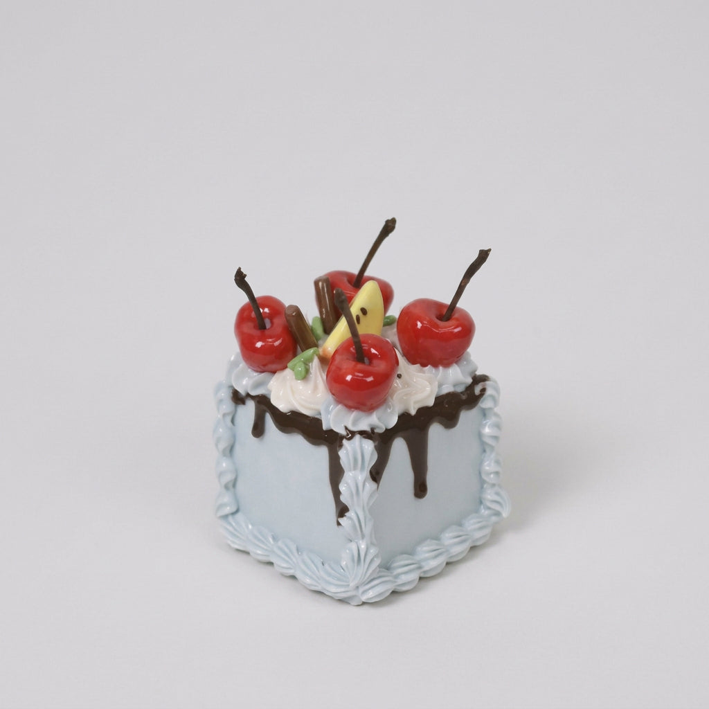 Cherry & Cream — Square Ceramic Cake