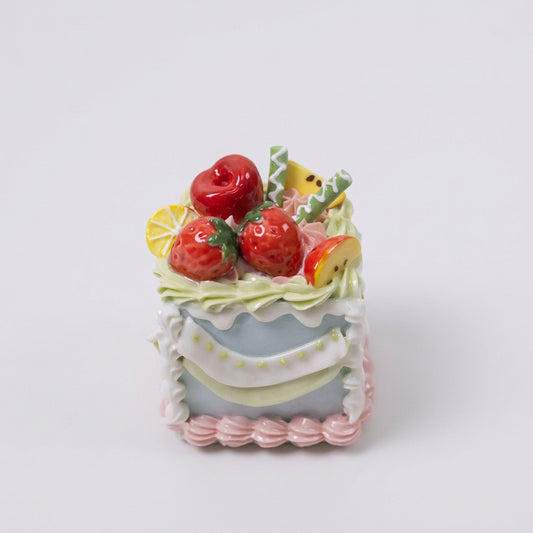 Handicrafts Square Ceramic Cake Decorations | Ceramic Fruit Cream Cake Toppers