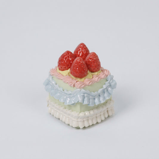 Strawberry Reverie — Square Ceramic Cake