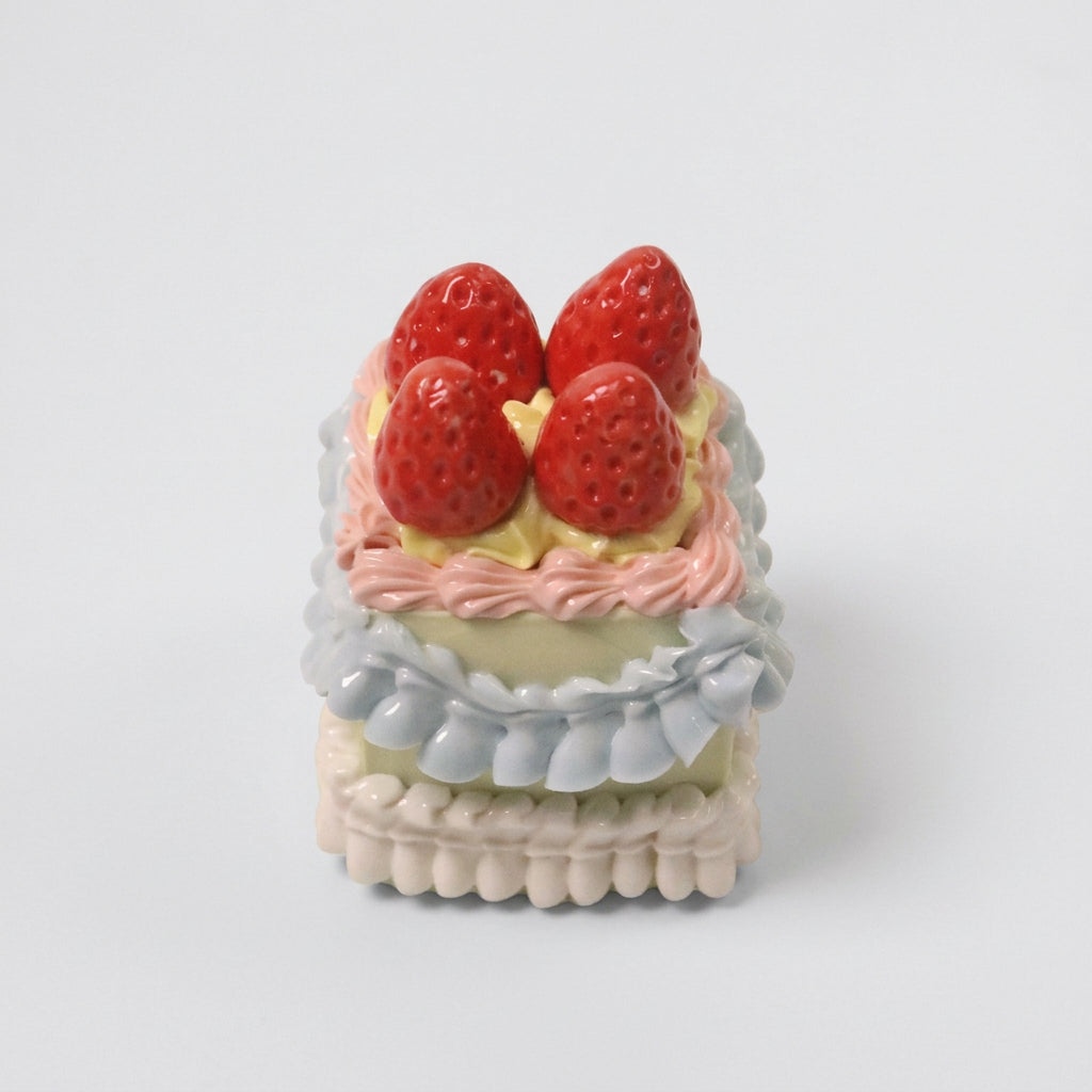 Strawberry Reverie — Square Ceramic Cake