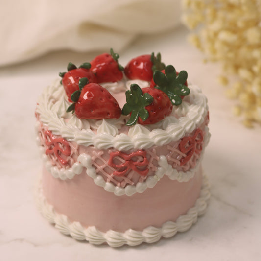 Handmade Ceramics Crafts Strawberry Cake Decor Gift Idea