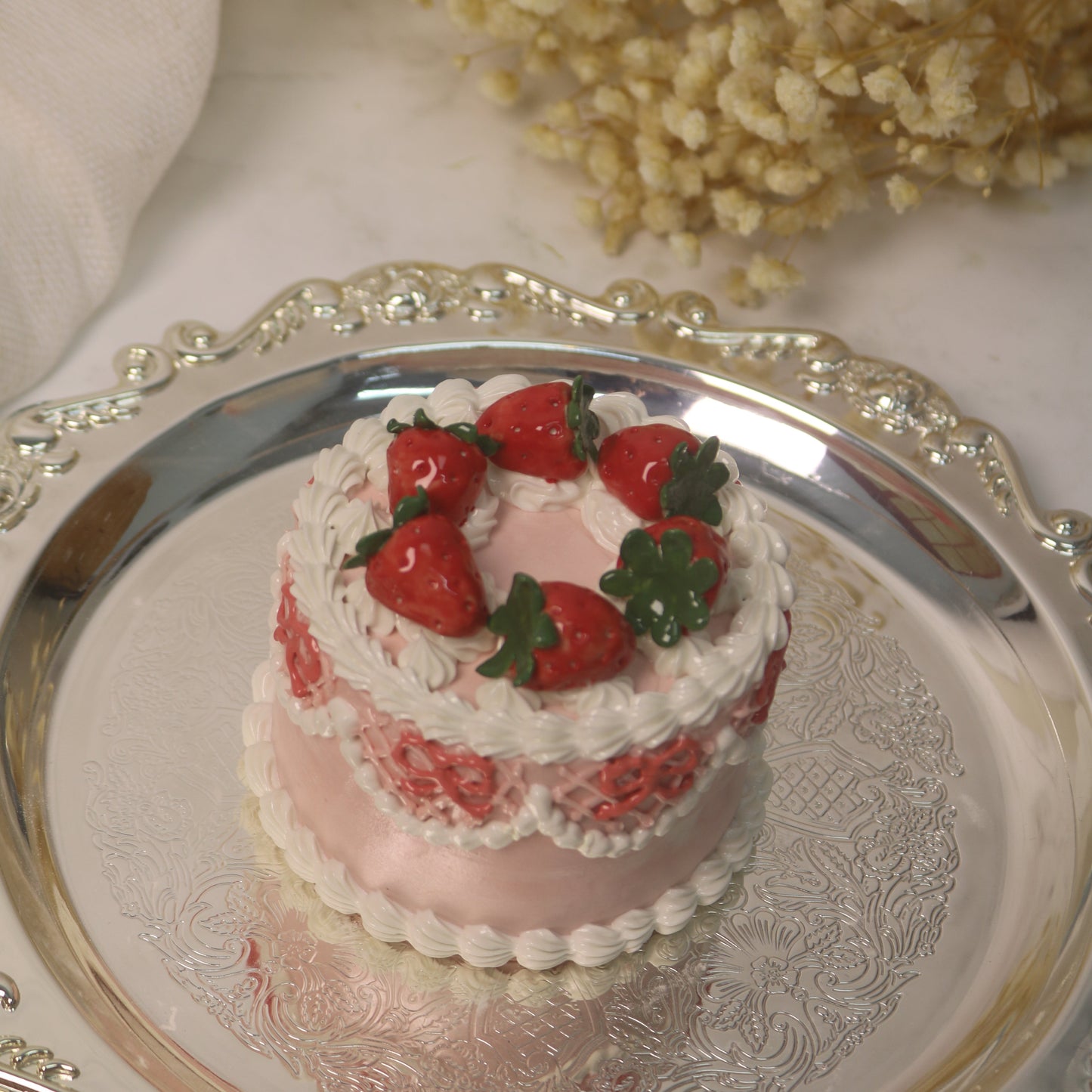 Handmade Ceramics Crafts Strawberry Cake Decor Gift Idea