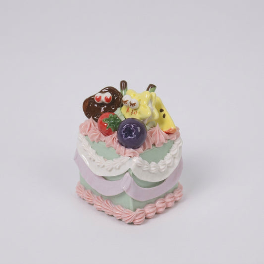 Handmade Cute Dessert Decor Fake Cake Decor Ceramic Fruit Cookie Cake Topper