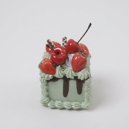 Square Mini Ceramic Cake, Cute Fruit Cream Home Decor Accent