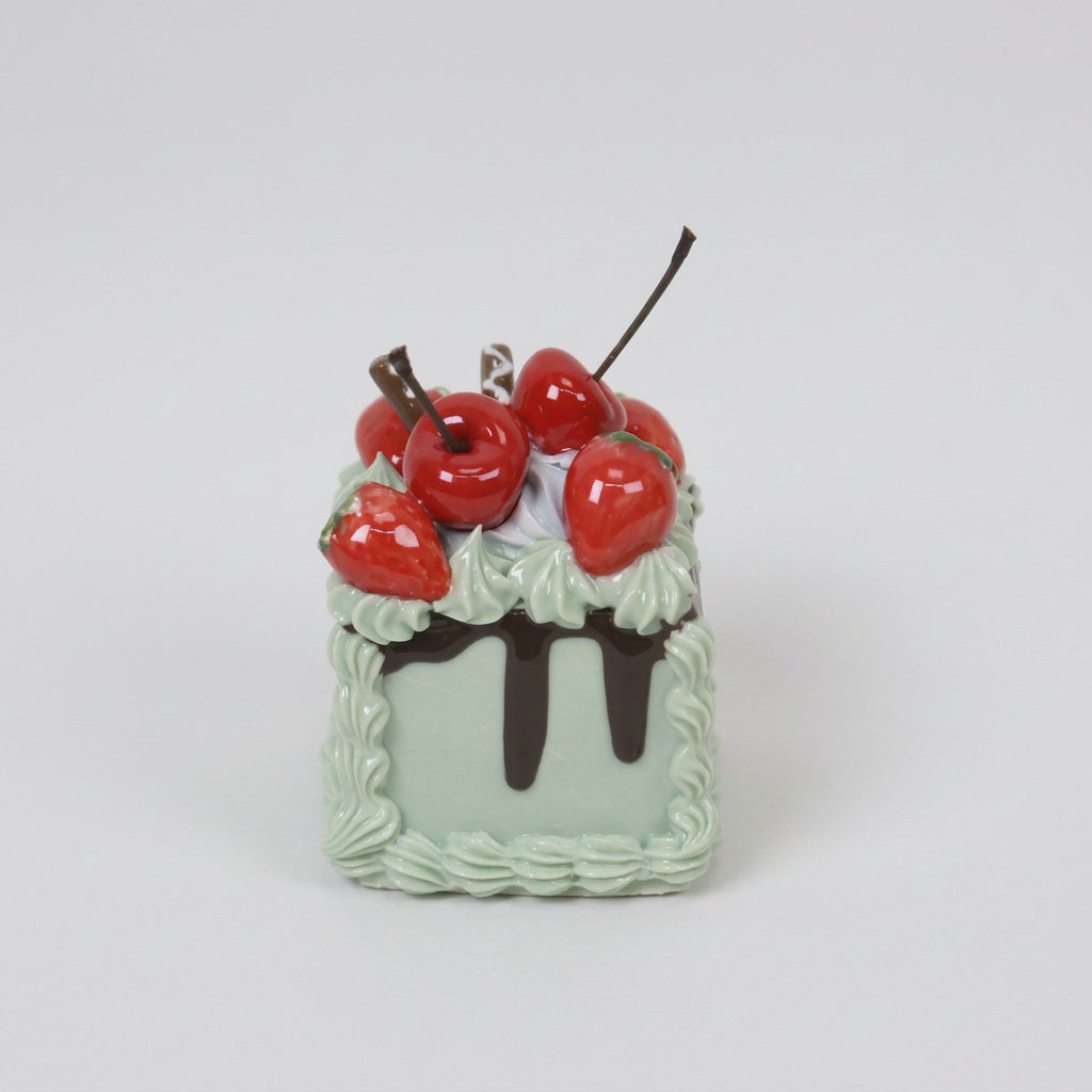 Square Mini Ceramic Cake, Cute Fruit Cream Home Decor Accent