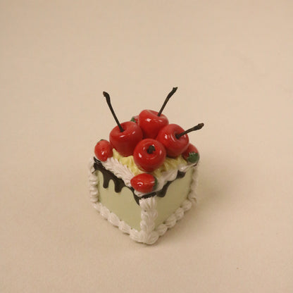 Aesthetic Ceramic Cake Topper, Handmade Fruit Cream Mini Cake