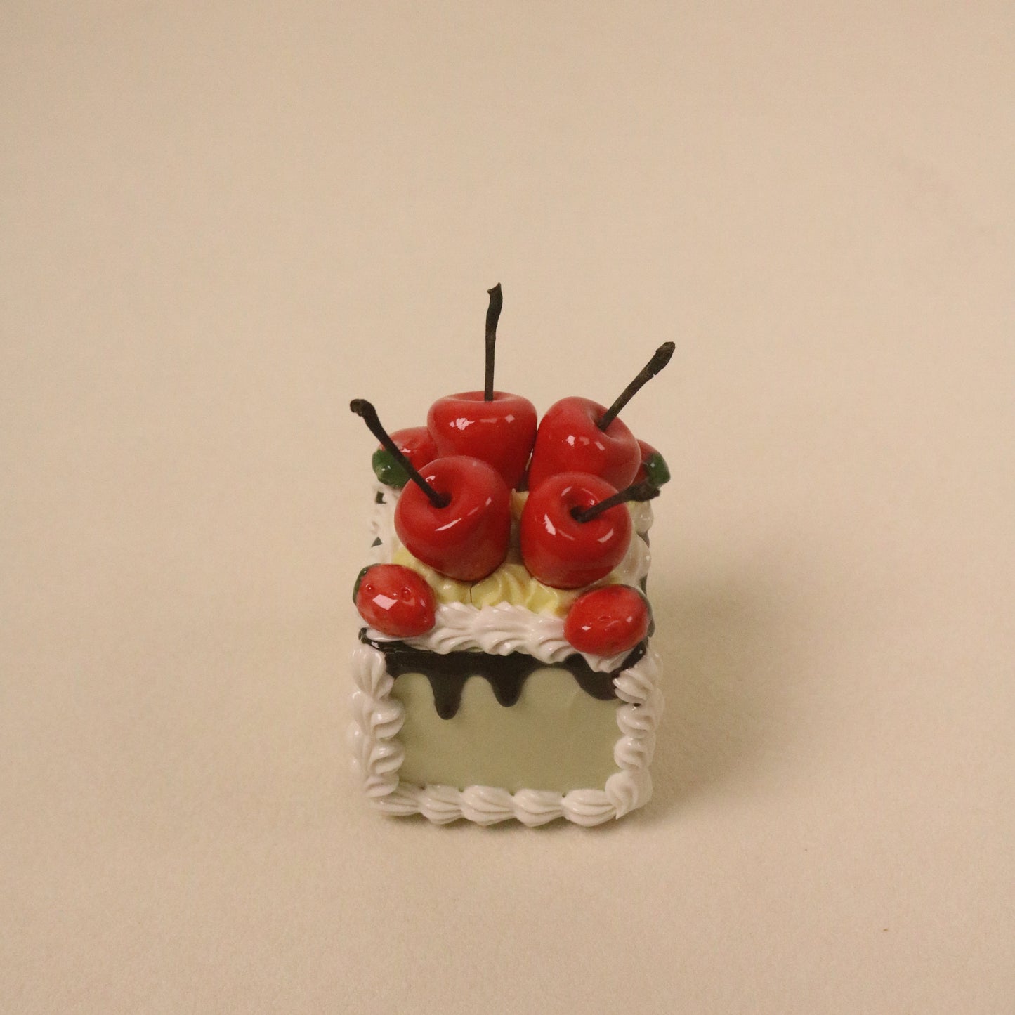 Aesthetic Ceramic Cake Topper, Handmade Fruit Cream Mini Cake