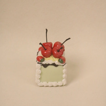 Aesthetic Ceramic Cake Topper, Handmade Fruit Cream Mini Cake