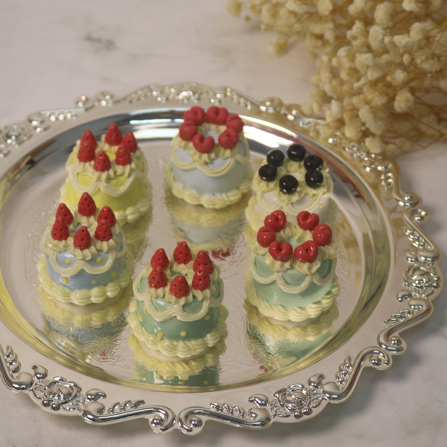 Aesthetic Handmade Ceramic Cake Decor for Cozy Home Styling