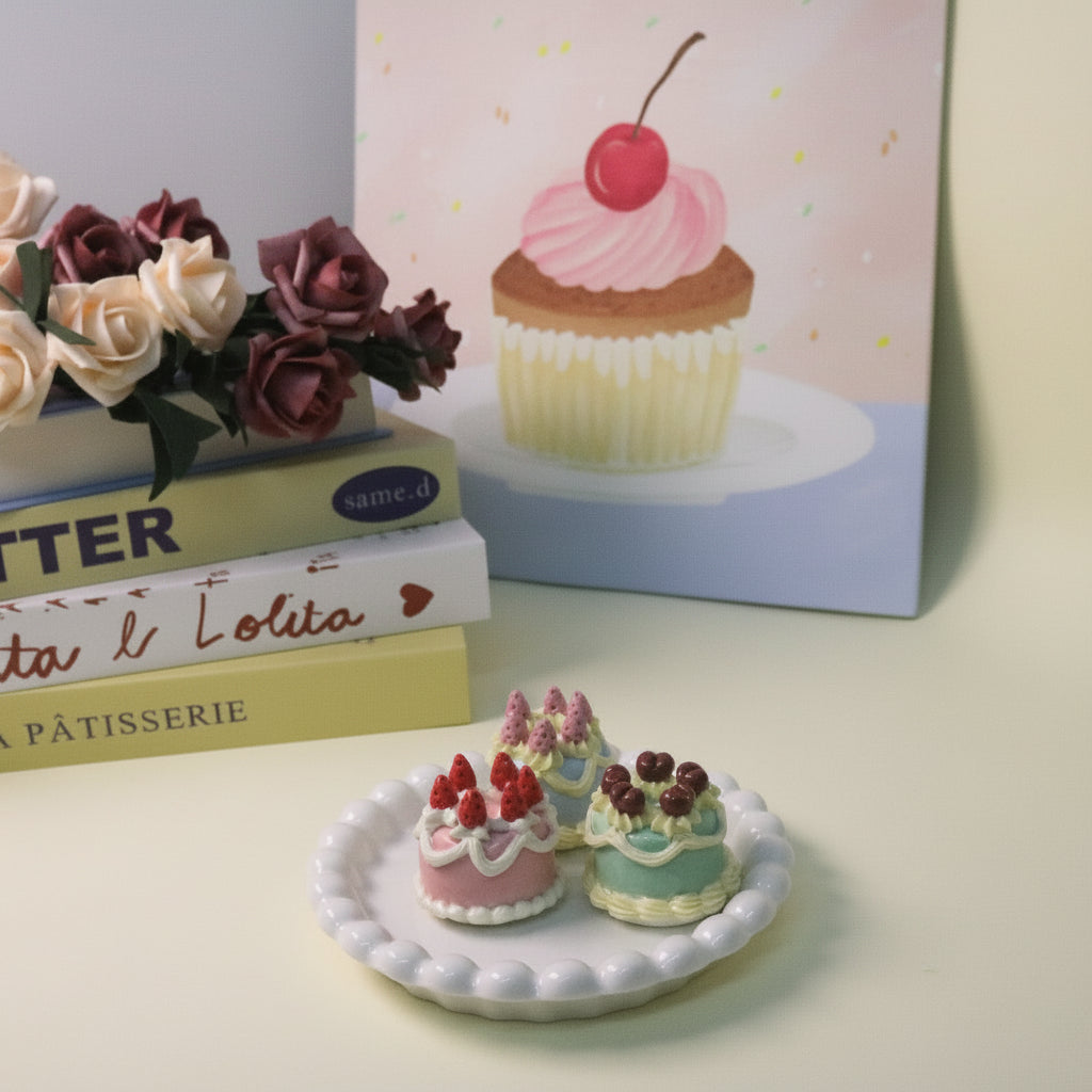 Aesthetic Handmade Ceramic Cake Decor for Cozy Home Styling