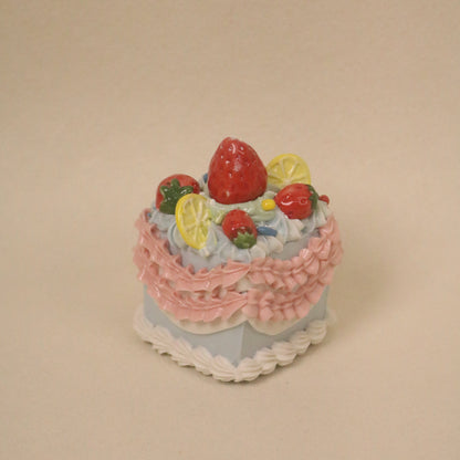 Ceramic Fake Dessert Decor, Square Cream Cake Aesthetic Piece