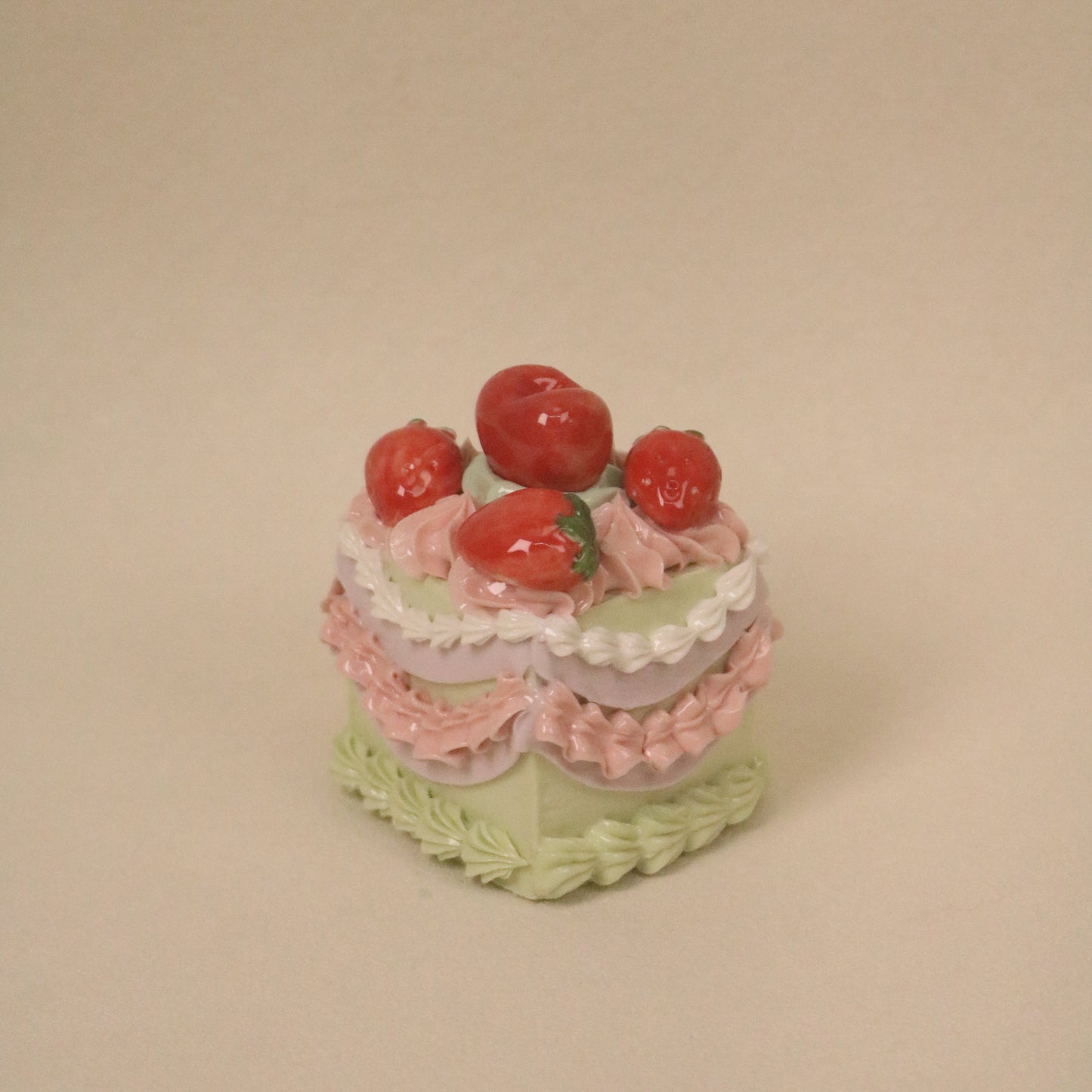 Fake Cake Decor Ceramic Cake Topper, Handmade Cute Dessert Decor