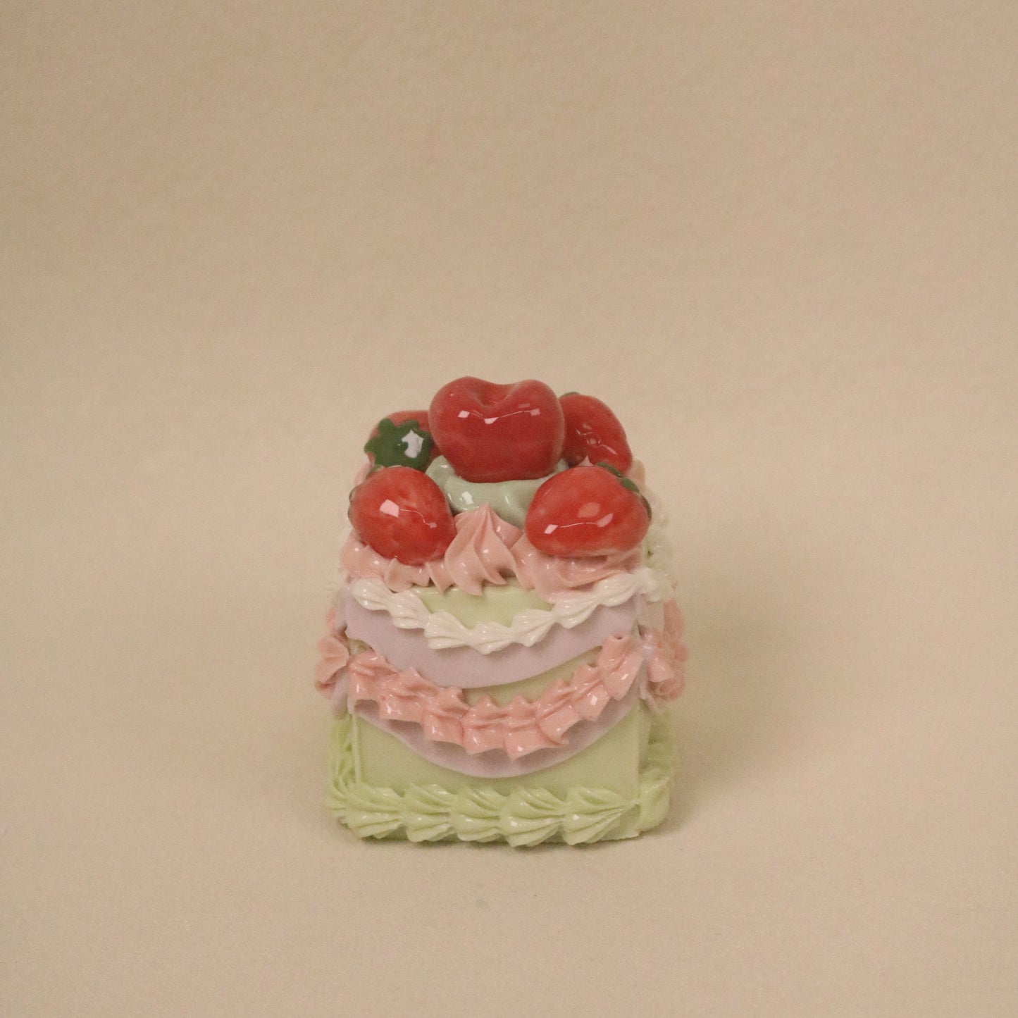 Fake Cake Decor Ceramic Cake Topper, Handmade Cute Dessert Decor