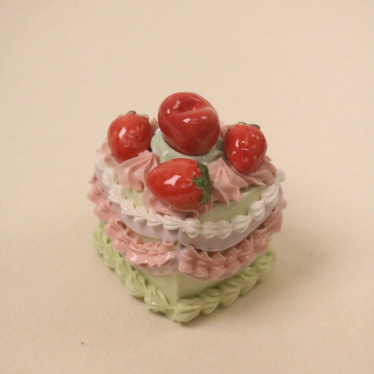 Fake Cake Decor Ceramic Cake Topper, Handmade Cute Dessert Decor