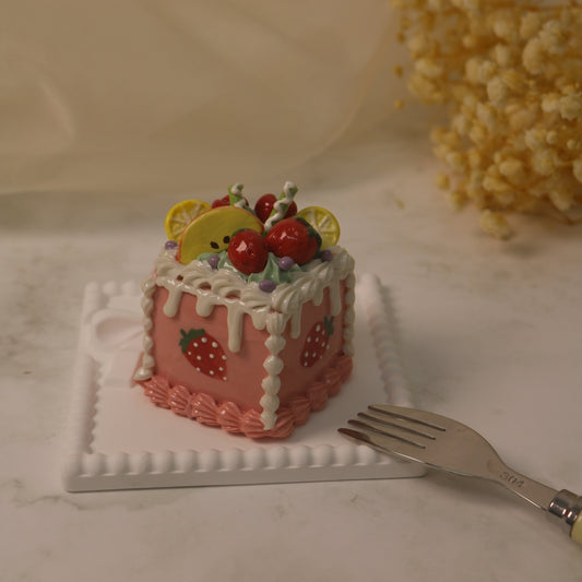 Fake Cake Ornament Sprite’s Orchard Theme Desk Decor