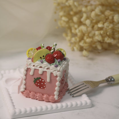 Fake Cake Ornament Sprite’s Orchard Theme Desk Decor