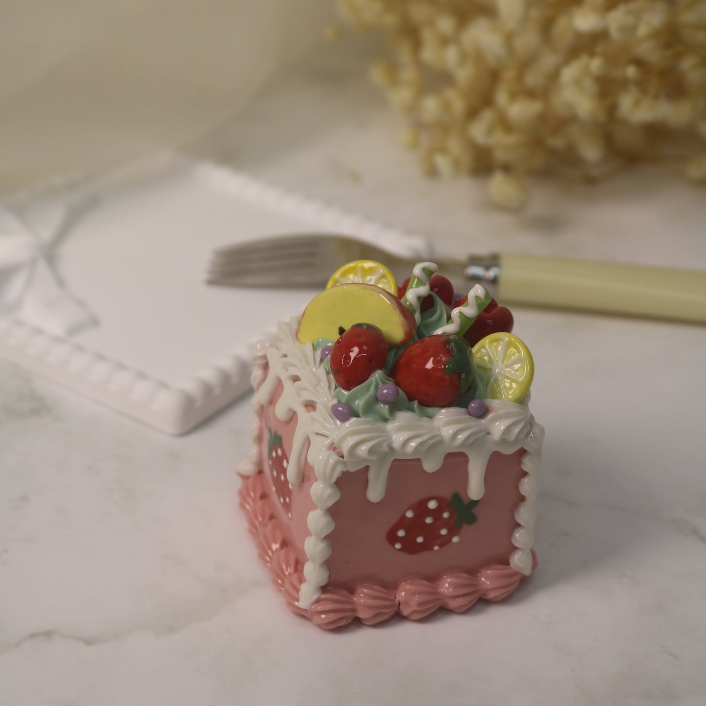 Fake Cake Ornament Sprite’s Orchard Theme Desk Decor