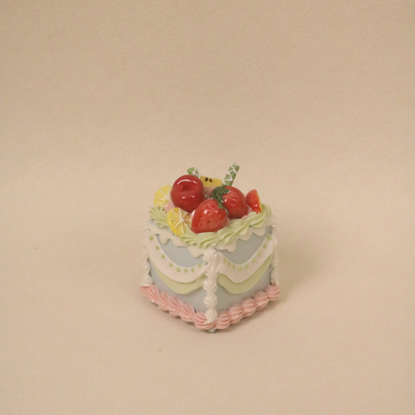 Handicrafts Square Ceramic Cake Decorations | Ceramic Fruit Cream Cake Toppers