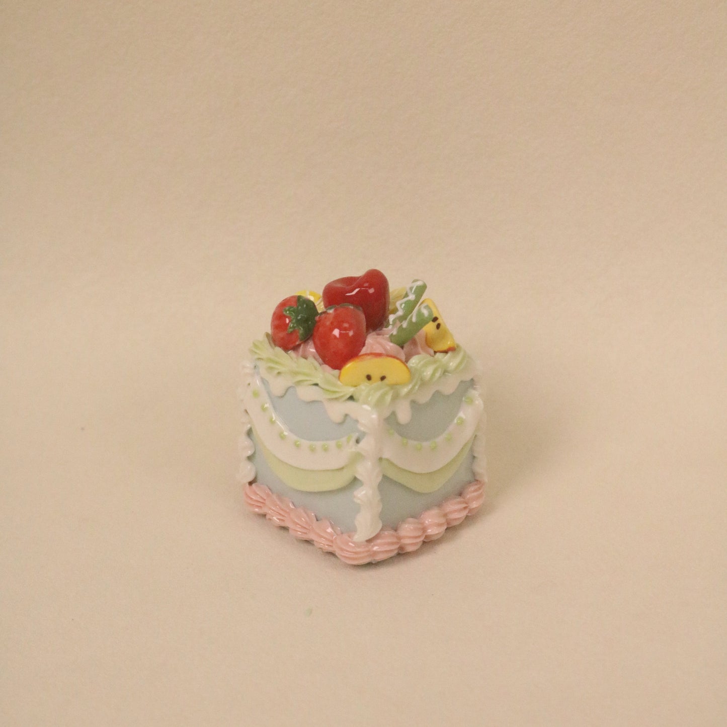 Handicrafts Square Ceramic Cake Decorations | Ceramic Fruit Cream Cake Toppers