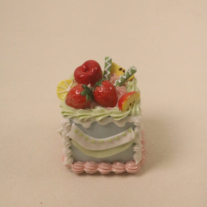 Handicrafts Square Ceramic Cake Decorations | Ceramic Fruit Cream Cake Toppers