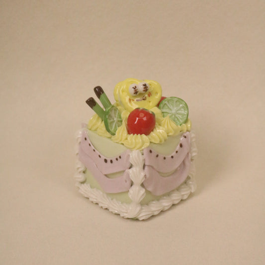 Handmade Ceramic Dessert Ornament – Square Cake Gift Decor