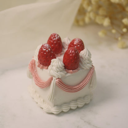 Handmade Ceramic "First Blush" Cake, Soft Pink & Mint Vintage Celebration, Whimsical Keepsake Figurine (CLAYYING)
