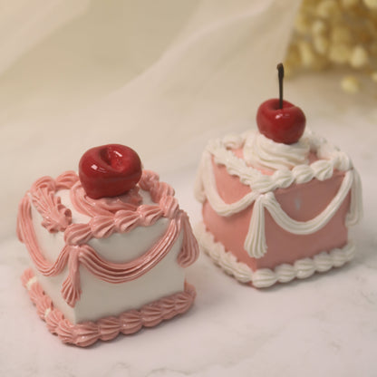 Handmade Ceramic "First Blush" Cake, Soft Pink & Mint Vintage Celebration, Whimsical Keepsake Figurine (CLAYYING)
