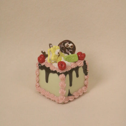 Handmade Ceramic Square Fruit Butter Cookie Dessert Decoration