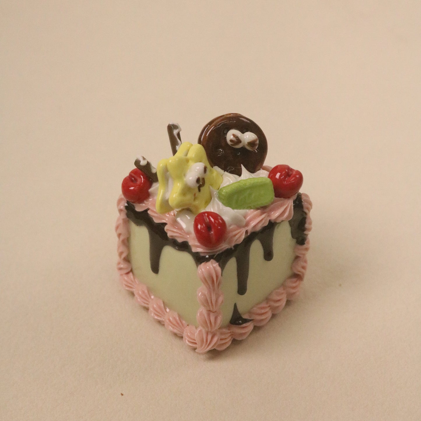 Handmade Ceramic Square Fruit Butter Cookie Dessert Decoration