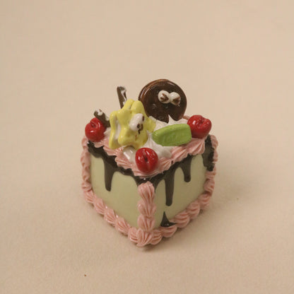 Handmade Ceramic Square Fruit Butter Cookie Dessert Decoration