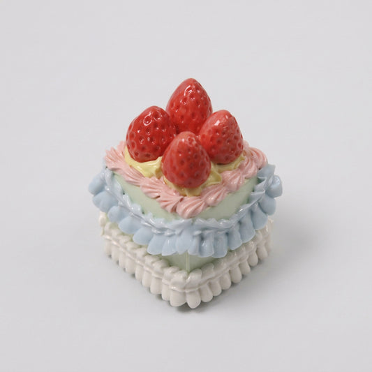 Strawberry Reverie — Square Ceramic Cake