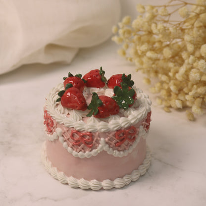 Handmade Ceramics Crafts Strawberry Cake Decor Gift Idea