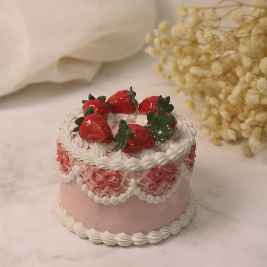 Handmade Ceramics Crafts Strawberry Cake Decor Gift Idea
