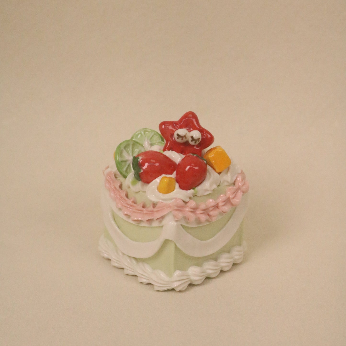 Handmade Charming Ceramic Cake Topper Gift for Dessert Lovers