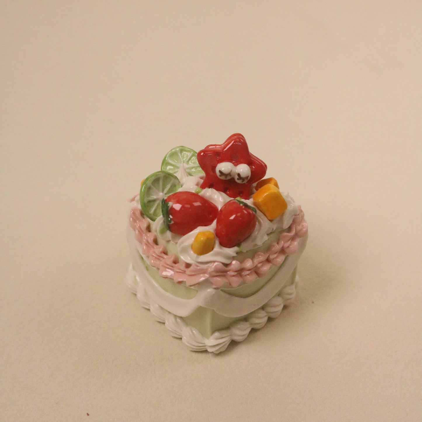 Handmade Charming Ceramic Cake Topper Gift for Dessert Lovers