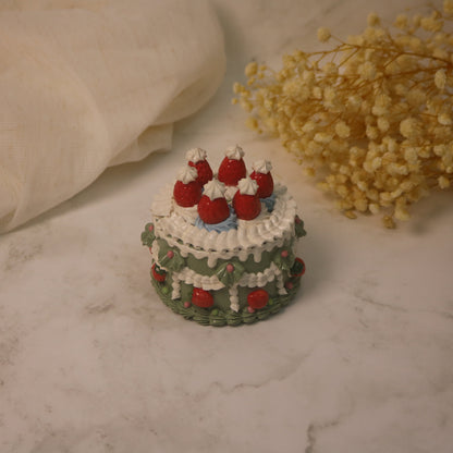 Handmade Christmas-themed Ceramic Cake