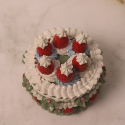 Handmade Christmas-themed Ceramic Cake