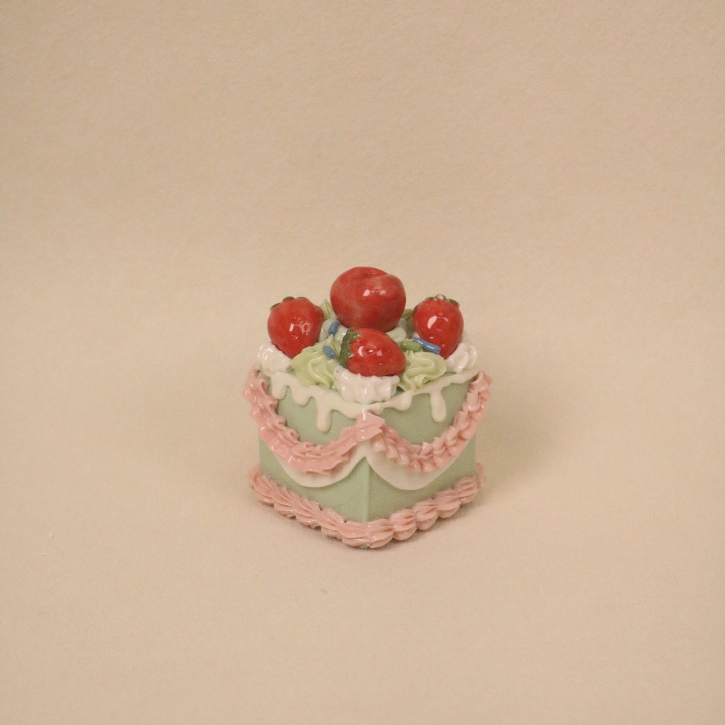 Handmade Cute Dessert Decor Fake Cake Decor Ceramic Cake Topper