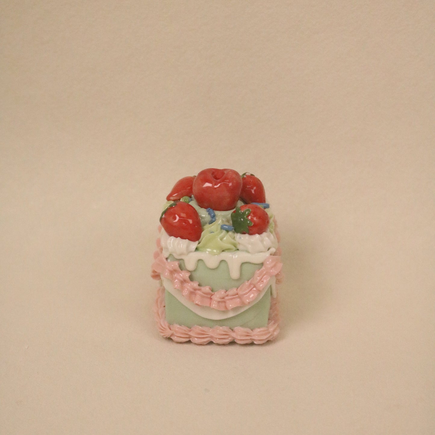 Handmade Cute Dessert Decor Fake Cake Decor Ceramic Cake Topper