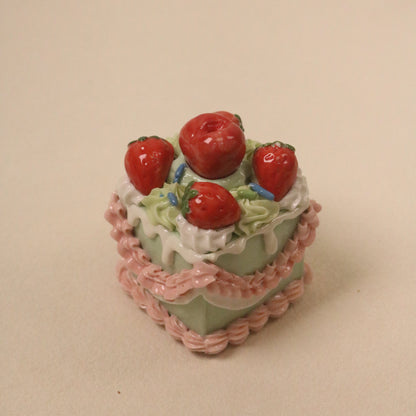 Handmade Cute Dessert Decor Fake Cake Decor Ceramic Cake Topper