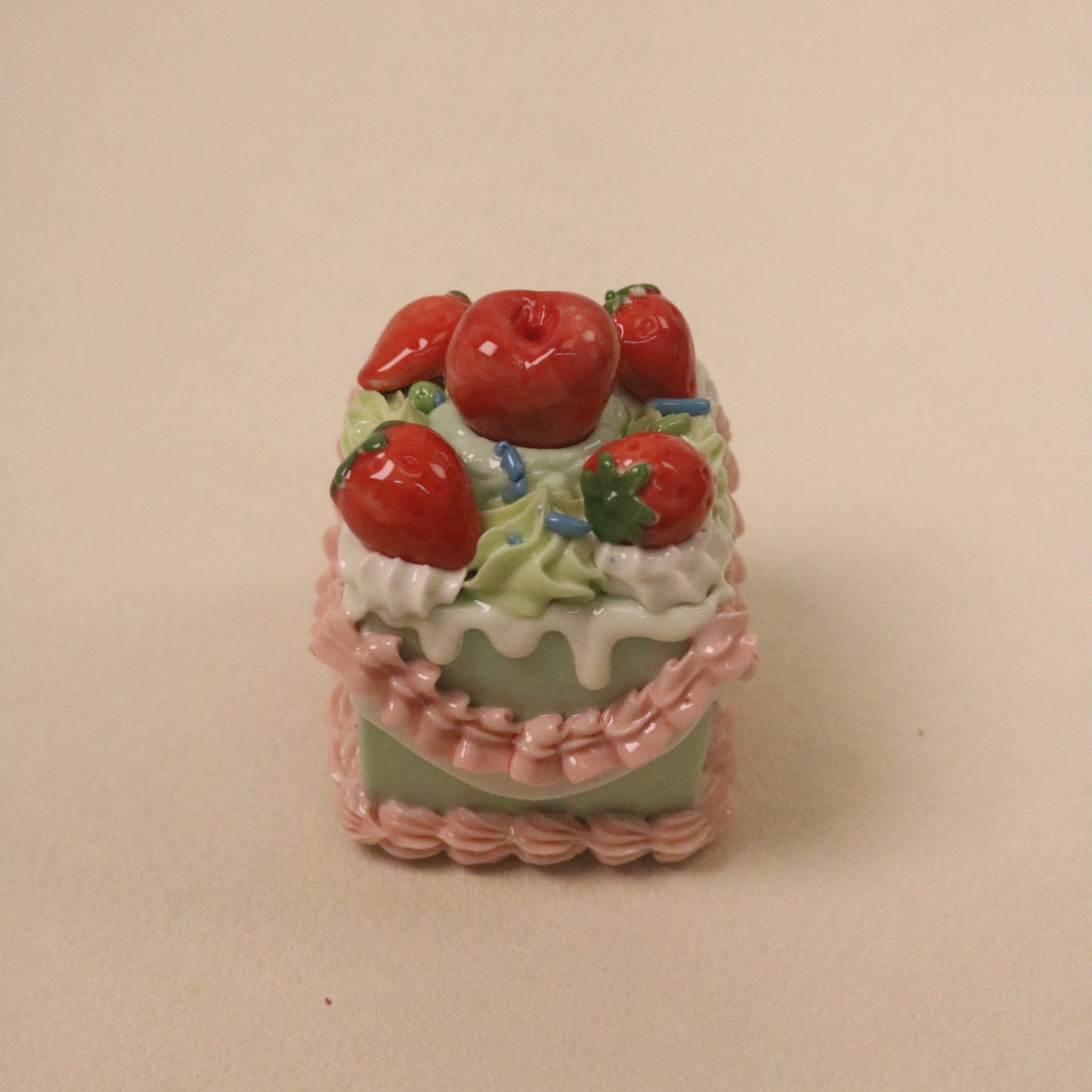 Handmade Cute Dessert Decor Fake Cake Decor Ceramic Cake Topper