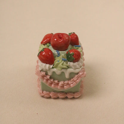 Handmade Cute Dessert Decor Fake Cake Decor Ceramic Cake Topper