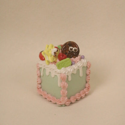 Handmade Cute Dessert Decor Fake Cake Decor Ceramic Cookie Cake Topper