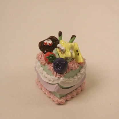 Handmade Cute Dessert Decor Fake Cake Decor Ceramic Fruit Cookie Cake Topper