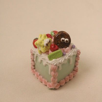 Handmade Cute Dessert Decor Fake Cake Decor Ceramic Cookie Cake Topper