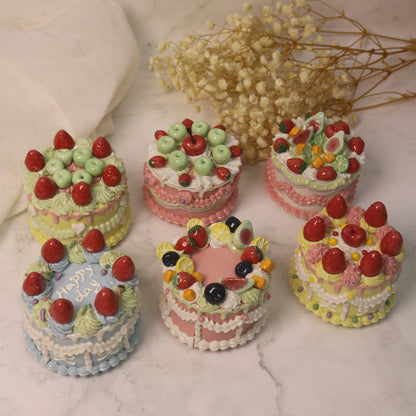 Small Ceramic Cake Sculpture – Handmade Decorative Art Piece