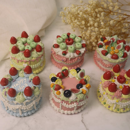 Small Ceramic Cake Sculpture – Handmade Decorative Art Piece
