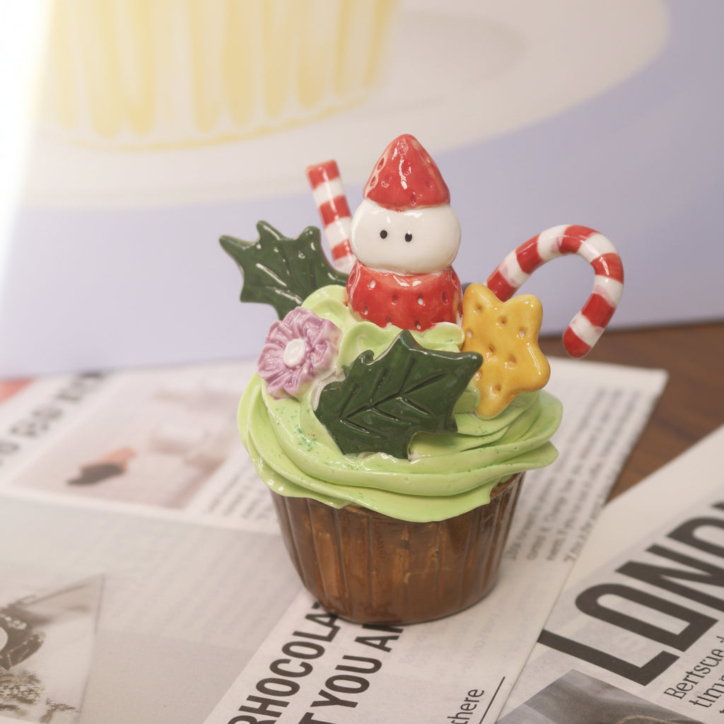 Handmade Ceramic Cake Decorations For Christmas