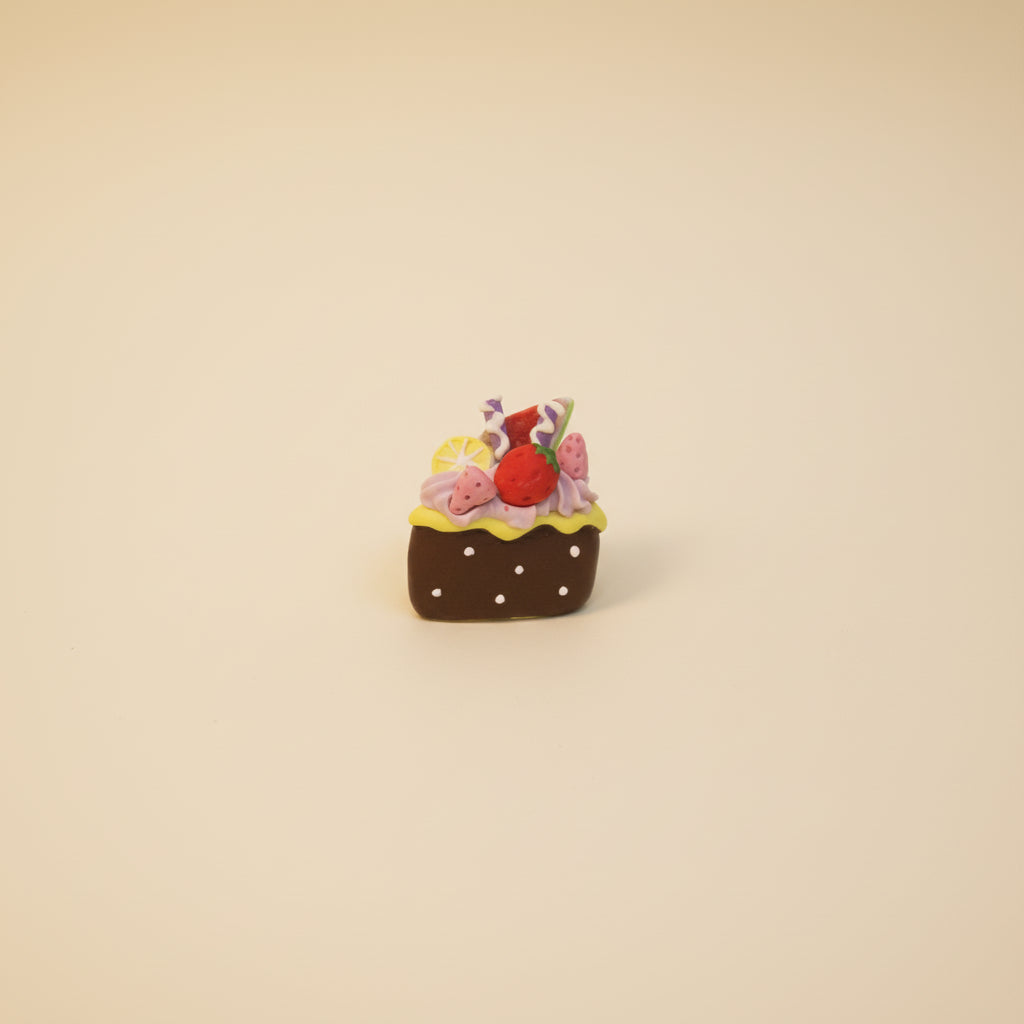 Handcrafted Triangle Fruit Cookies Mini Ceramic Cake